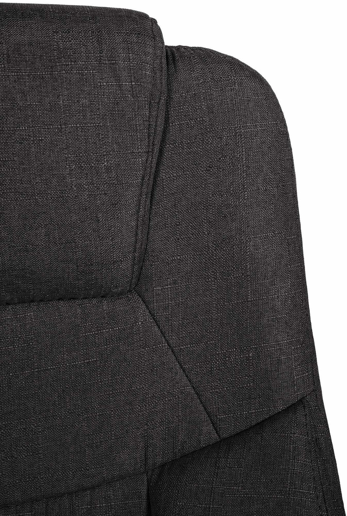 CHEFSESSEL Stoff Dunkelgrau - Chromfarben/Dunkelgrau, Textil/Metall (66/113/70cm) - CLP