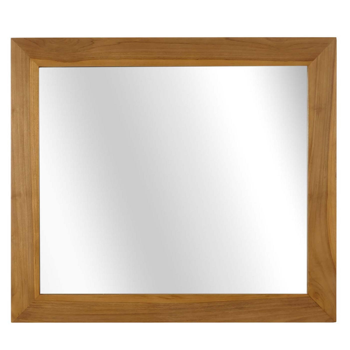 TEAK-WANDSPIEGEL Braun - Braun, Holz (80/71/3cm) - MCW