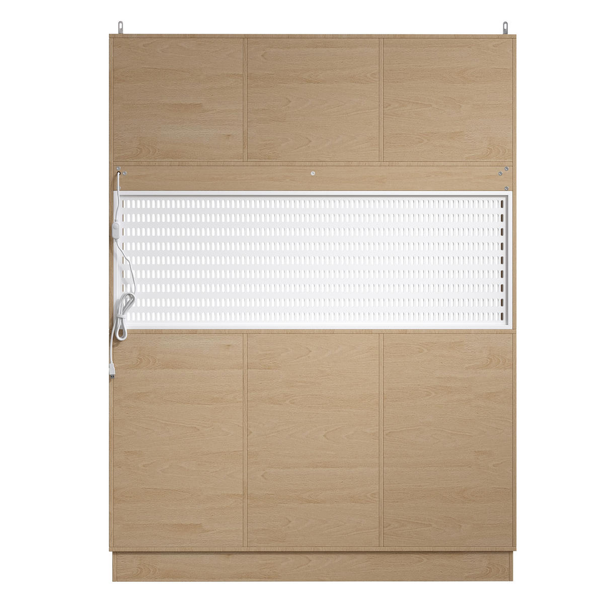 GESCHIRRSCHRANK aus MDF & Glas 140x40x185.7cm in Weiß mit Smart LED - Weiß, Holzwerkstoff (140/185.7/40cm) - Modfu