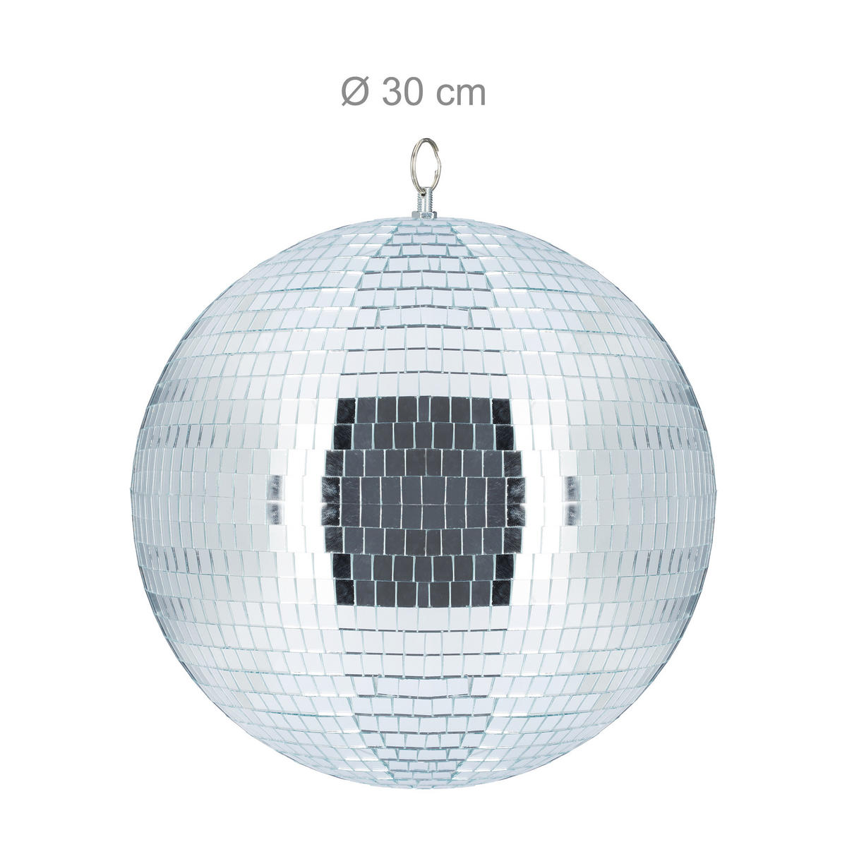 DISCOKUGEL - Silberfarben, Glas/Textil (30/30/34cm) - Relaxdays