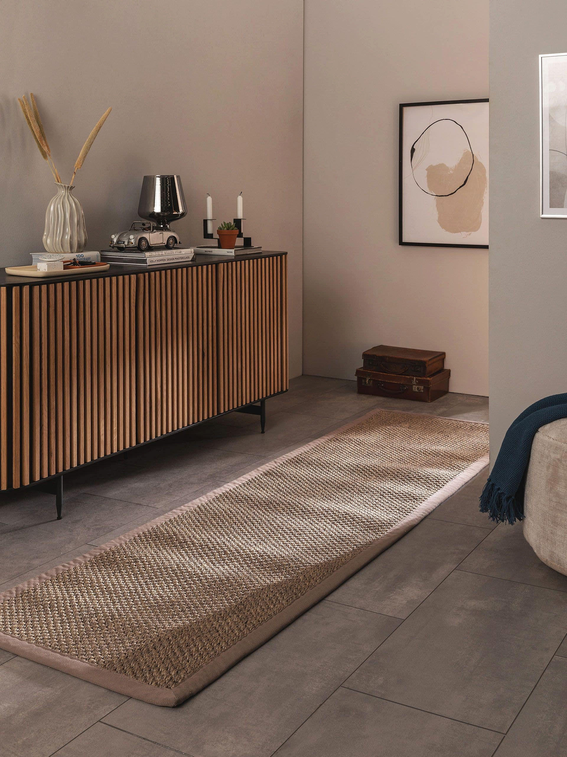 SISALTEPPICH Greta Grau 70x300 cm - Grau, Textil (70/300cm) - benuta Pure