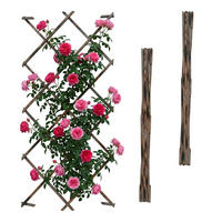 3XRANKGITTER - Braun, Holz (120/180/1.5cm) - Relaxdays