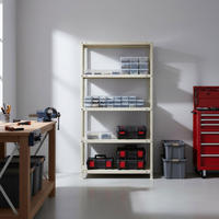 SCHRAUBREGAL PANDA TALL | HxBxT 200x80x40cm | 6 Fachböden | Fachlast 100kg | Weiß - Weiß, Metall (80/200/40cm) - PROREGAL