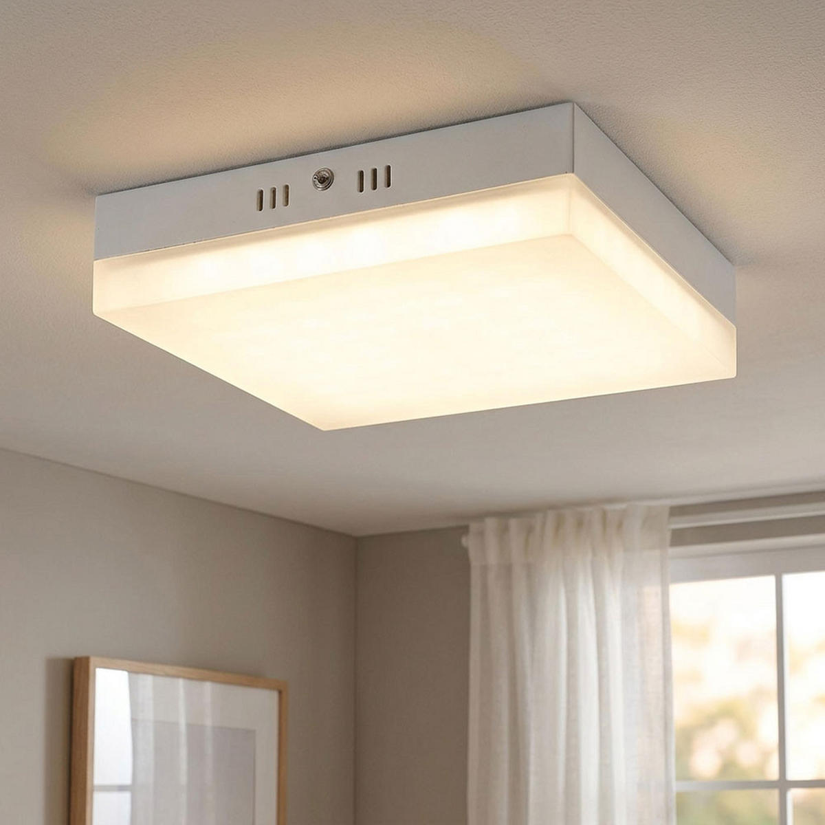 LED DECKENLEUCHTE MERULA Aluminium Weiß - Weiß, Metall (18/18/4.5cm) - Globo Lighting