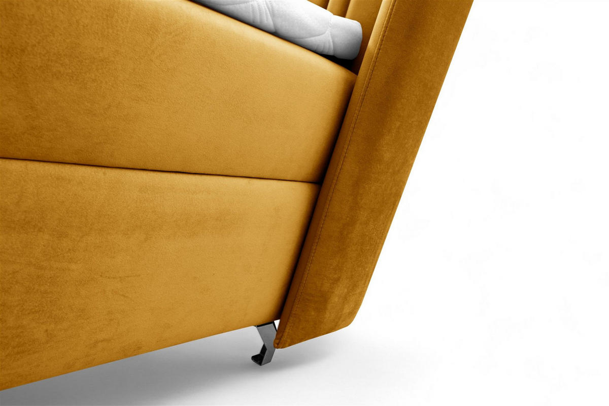 BOXBETT Damien - Gelb, Holzwerkstoff/Textil (120/200cm) - Fun Möbel
