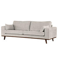 2-SITZER SOFA - Buchefarben/Grau, Buchenholz/Textil (197/81/88cm) - home24