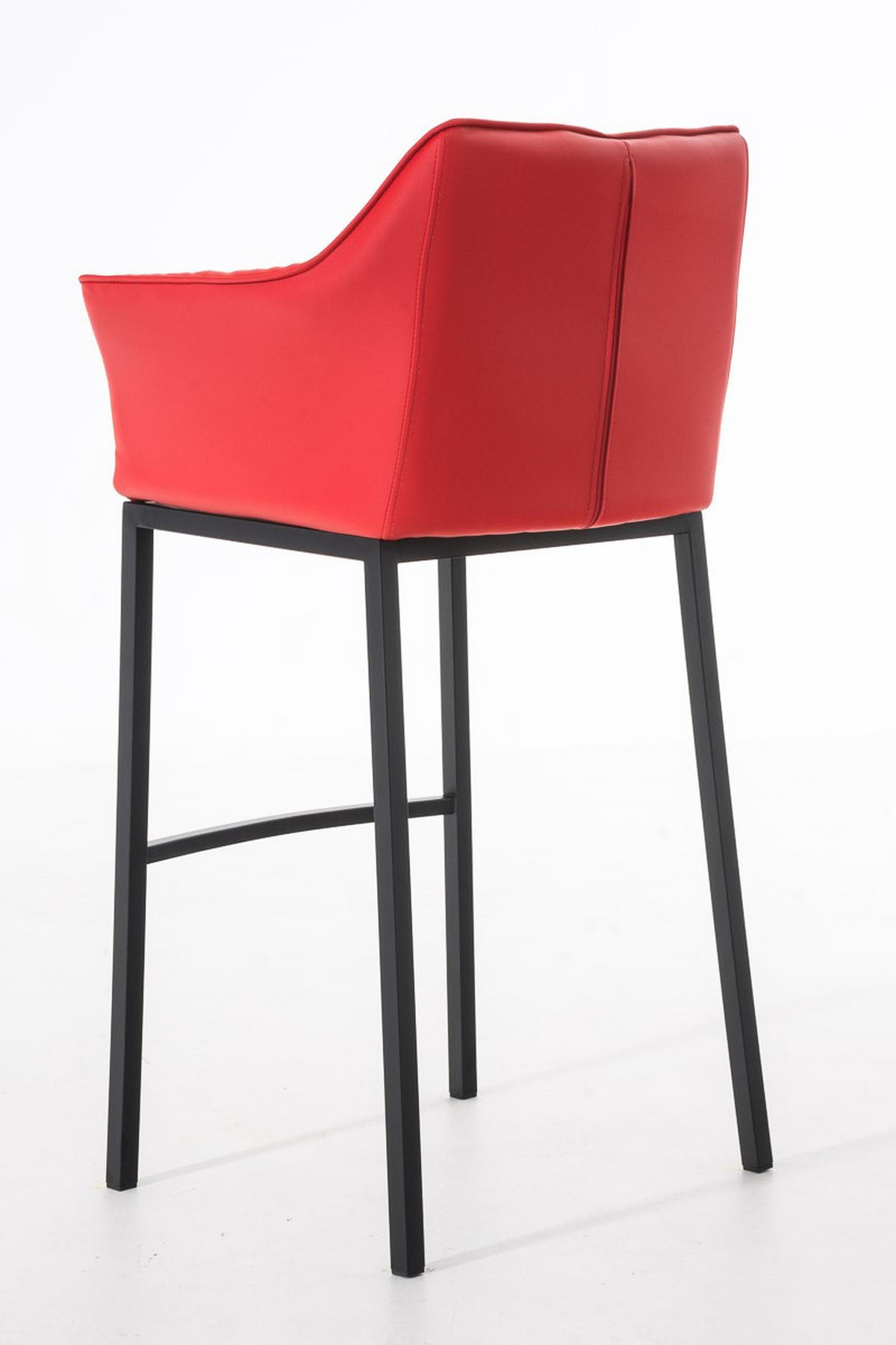 BARHOCKER Damaso Kunstleder 110x64x48 cm rot - Rot, Leder (64/110/48cm) - furnicato