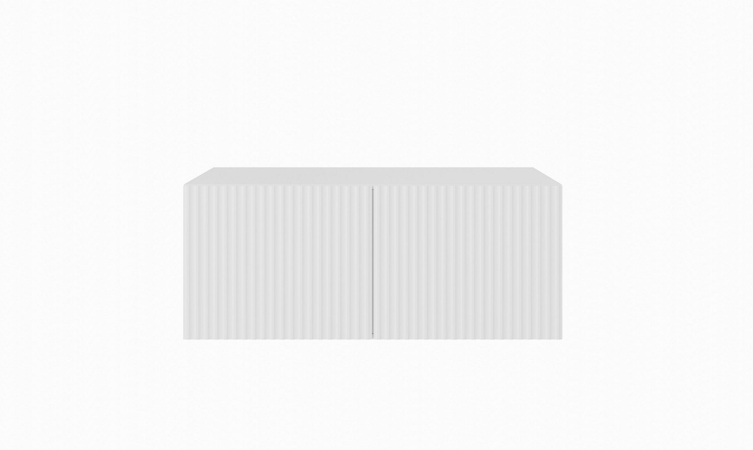 LOWBOARD VAREN 100/41/40 cm, Hängender TV-Schrank Weiß - Weiß, Holzwerkstoff (100/41/40cm) - MASSENO