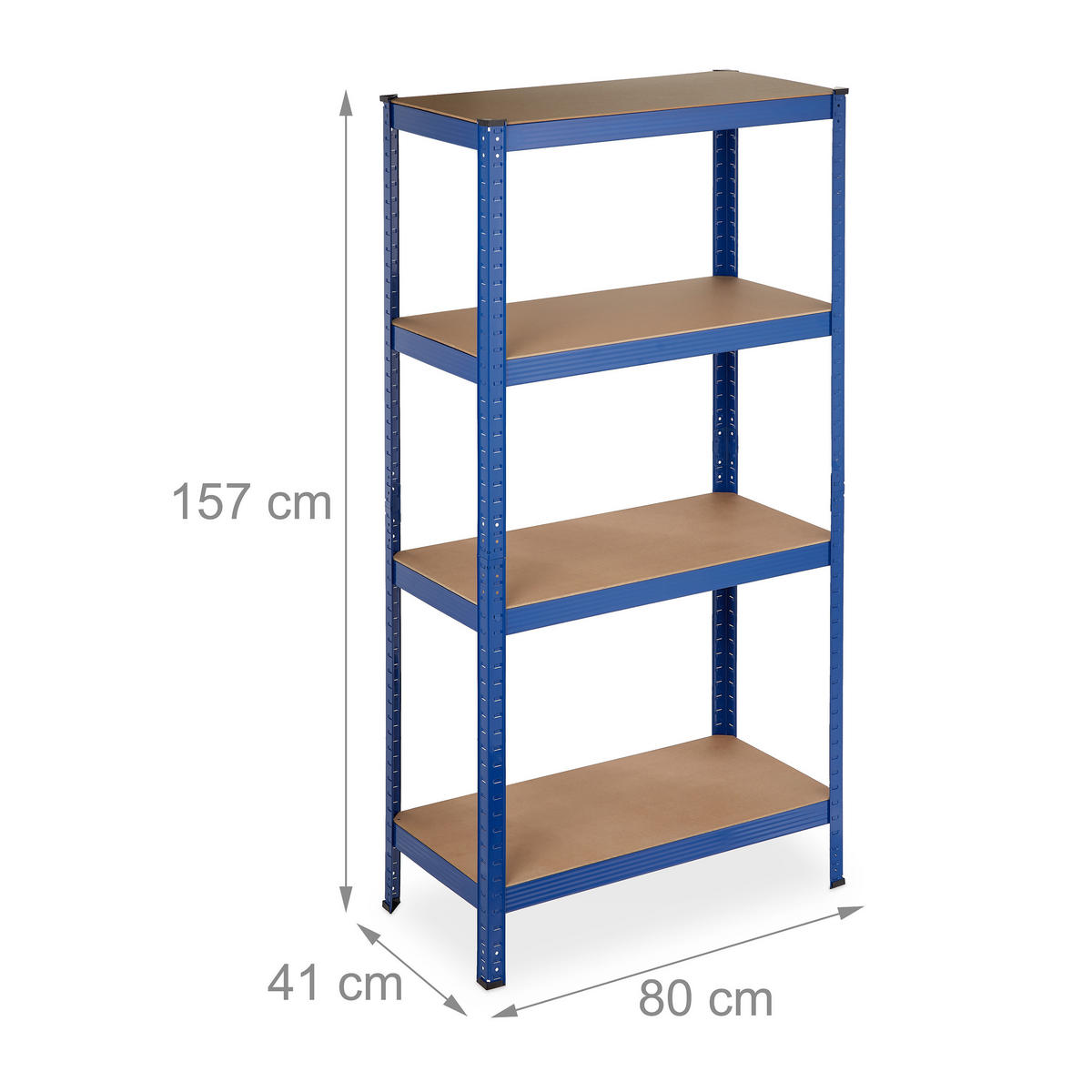 SCHWERLASTREGAL - Multicolor, Holzwerkstoff/Kunststoff (80/157/41cm) - Relaxdays