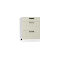 UNTERSCHRANK D60S3 - Arvion - 3 Schubladen für effiziente Organisation - Beige, Holz/Metall (60/82/52.4cm) - ROYAL24_MARKT