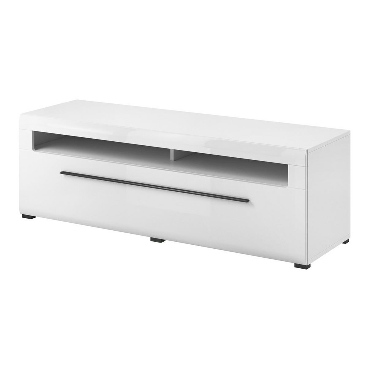 LOWBOARD Turda-83 - Weiß, Holzwerkstoff (140/52/50cm) - Lomado