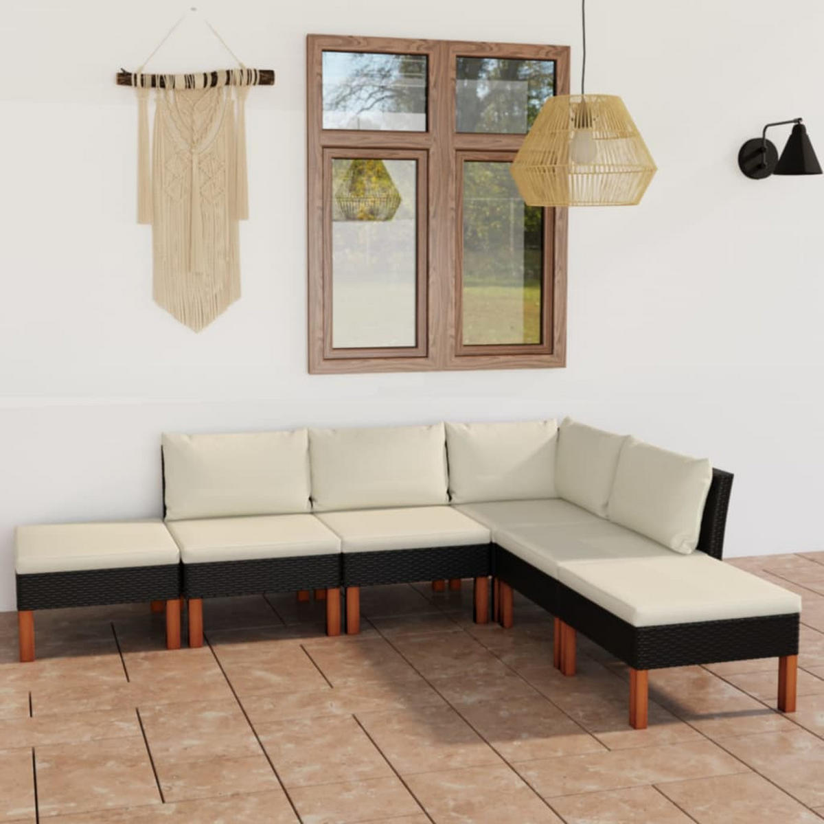 GARTENSET Yee 6-teilig - Schwarz, Metall - Nettlife
