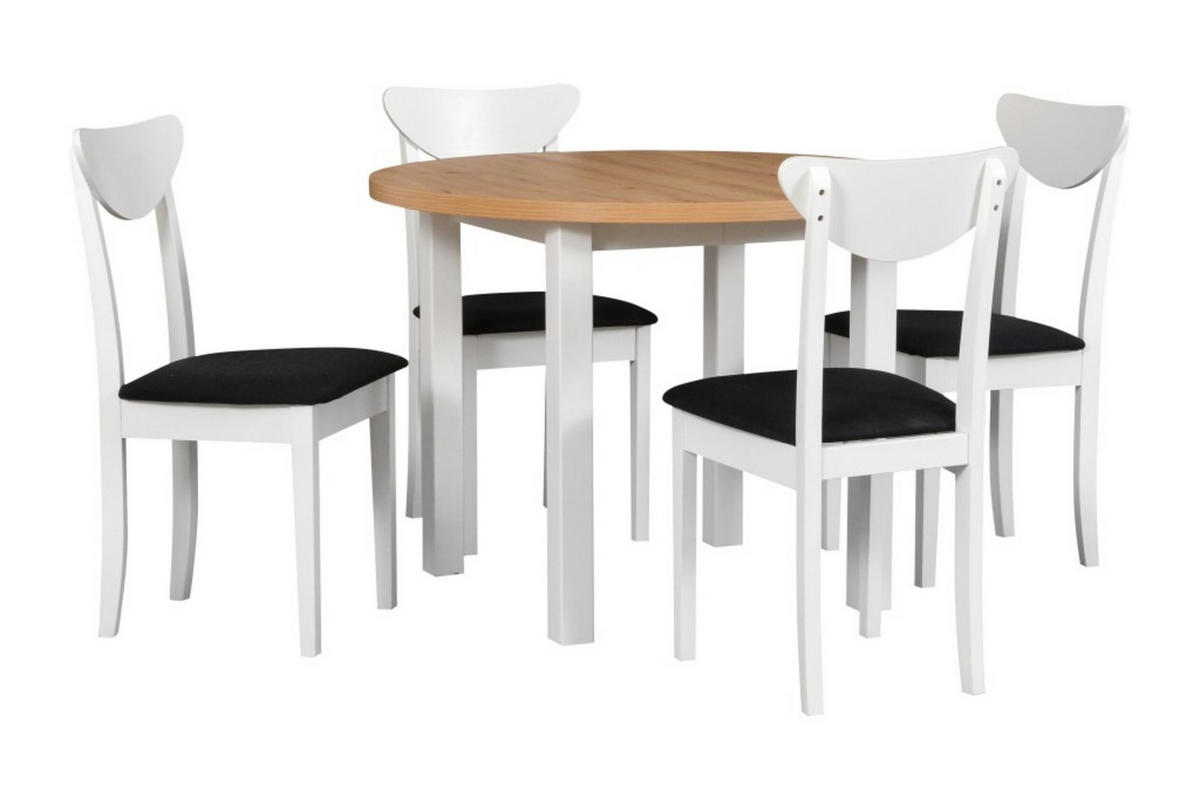 ESSTISCH Poli 4, 100-180 cm, artisan - Schwarz/Eiche Artisan, Holz (180/100/76cm) - Leaf Design