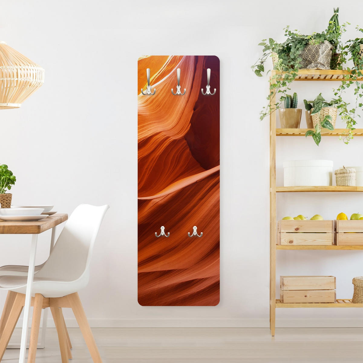 WANDGARDEROBE - Inner Canyon Rot 34/105 cm - Orange, Holzwerkstoff (34/105/1.6cm) - Bilderwelten