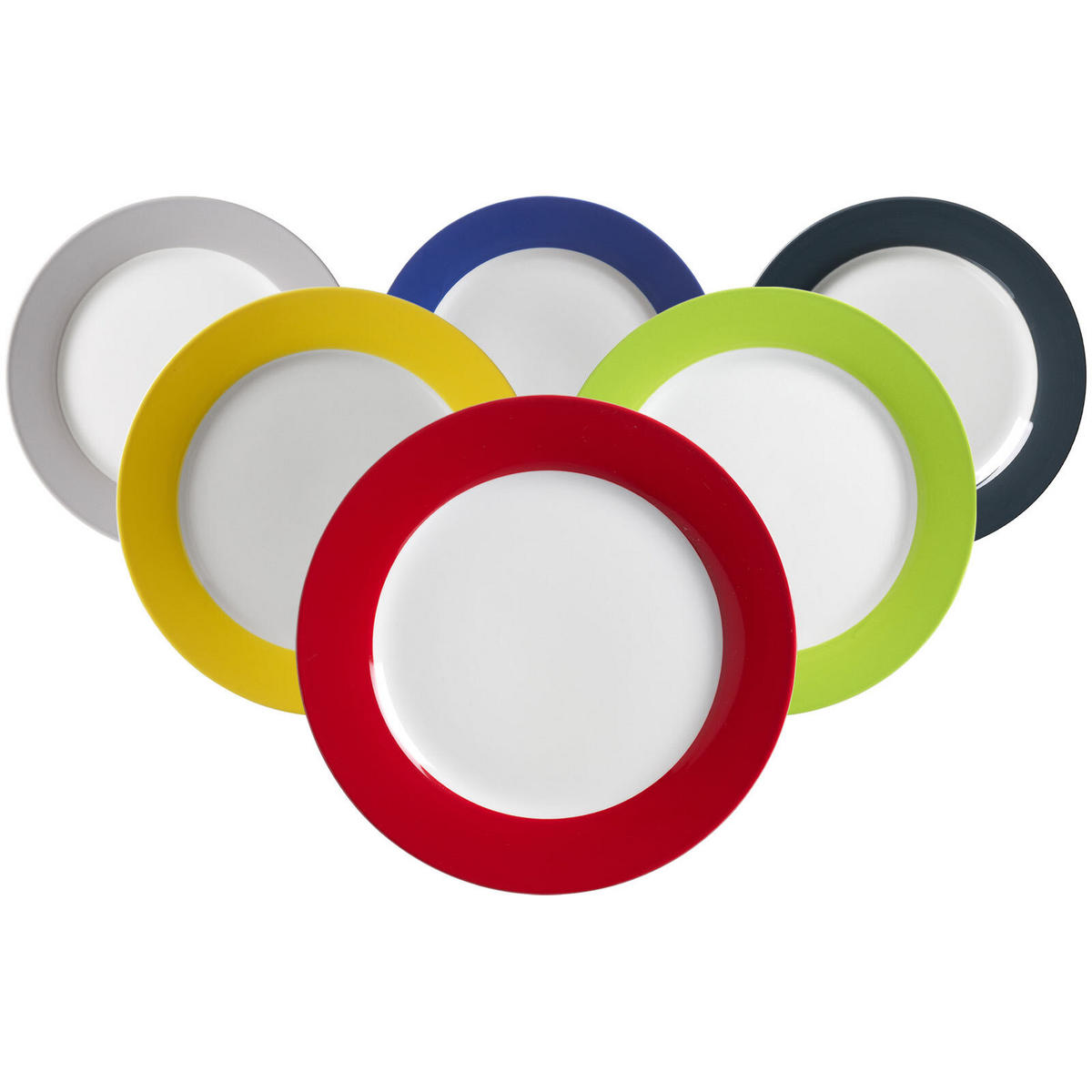 SPEISETELLER Doppio bunt ø 27 cm 6er Set - Multicolor, Keramik (27cm) - Ritzenhoff Breker