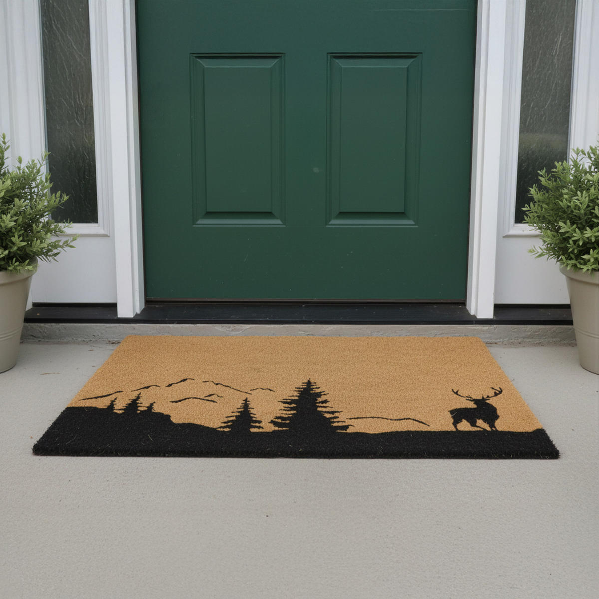 ROHOŽ - svetlohnedá, textil/plast (80/50cm) - Relaxdays