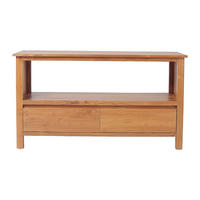 WASCHBECKENUNTERSCHRANK - 135 cm x 50 cm - Holz, Platte - Naturfarben Hell - KETAPANG - Naturfarben, Holz (135/75/50cm) - Vente-Unique