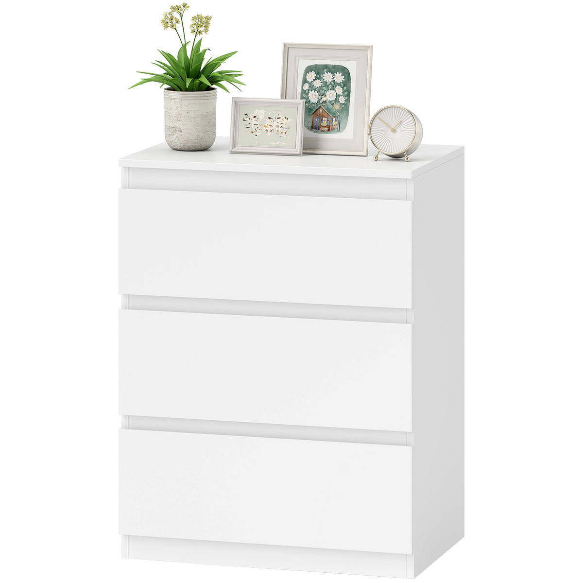 NACHTTISCH Weiß 40.0/60.0/79.0cm - Weiß, Holzwerkstoff (60/79/40cm)