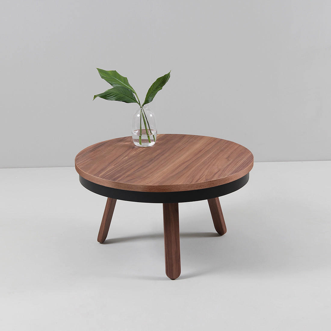 COUCHTISCH Batea M mit Stauraum - Walnussfarben/Schwarz, Holz (62/62/35cm) - Woodendot