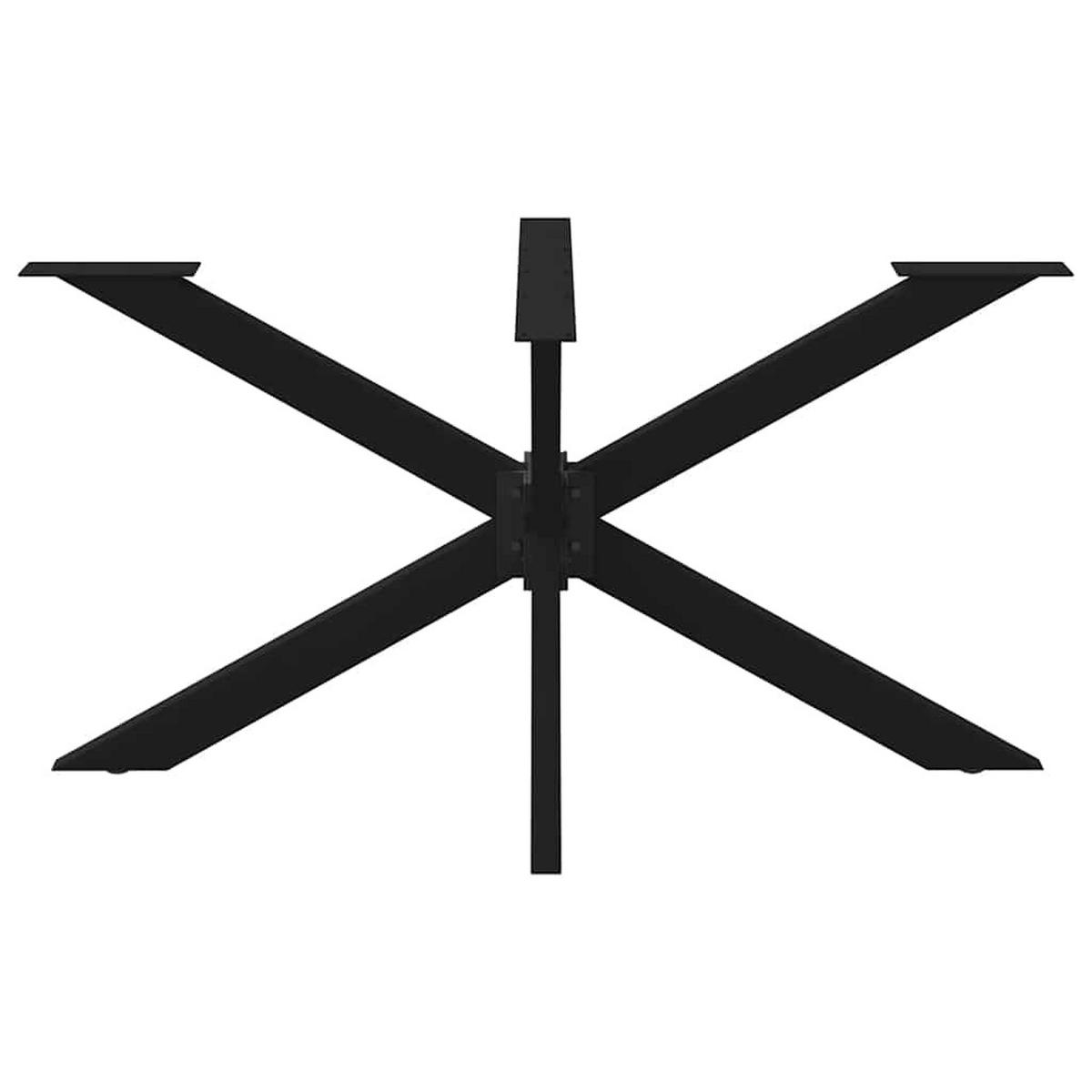 ESSTISCHBEIN Liegen Füße 150/78/73 cm Schwarz Stahl - Schwarz, Metall (78/73/150cm) - vidaXL