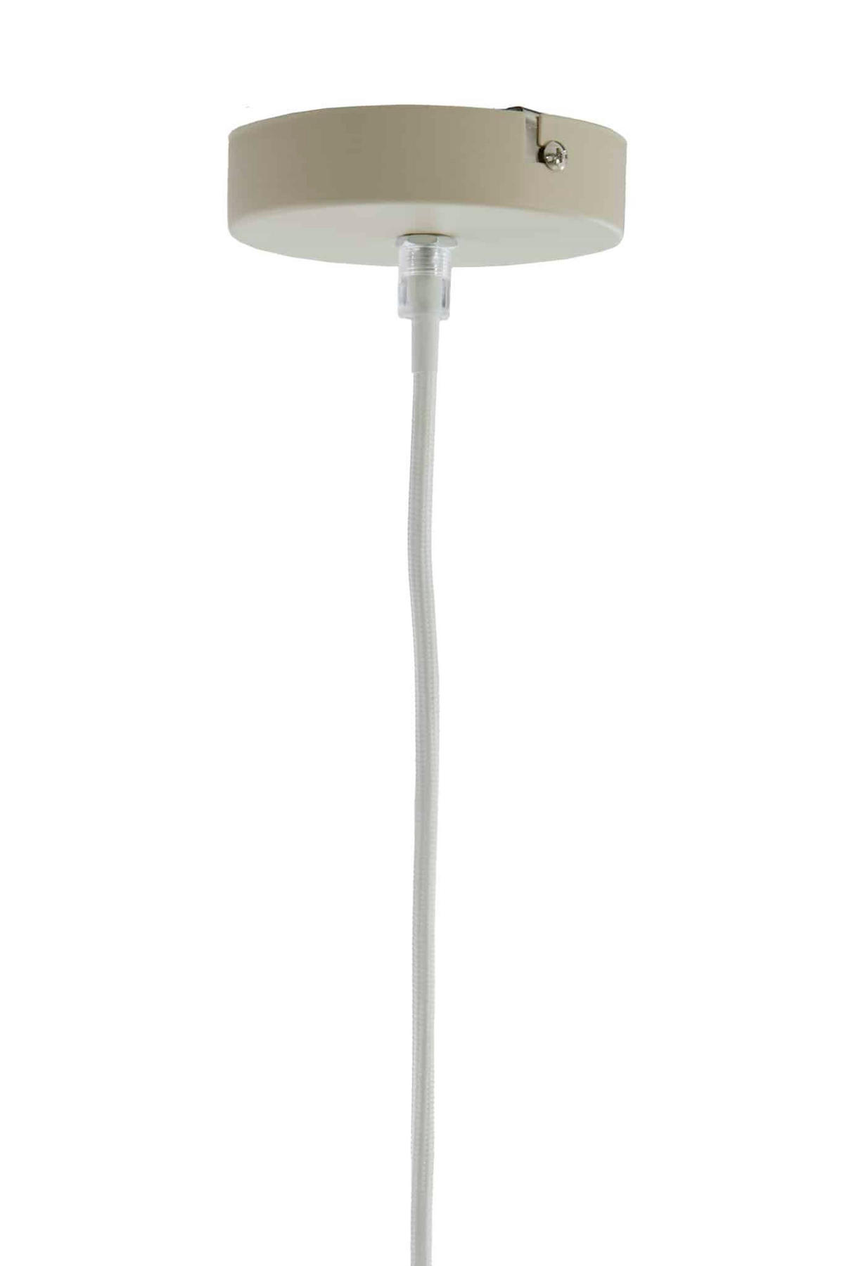 HÄNGELAMPE Sukau Weiß 50/50/40 cm - Weiß, Textil (50/50/40cm) - Light & Living