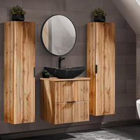 BADMÖBEL-SET 4-TLG. Adelaide-56 - Braun, Holzwerkstoff (160/200/47cm) - Lomado