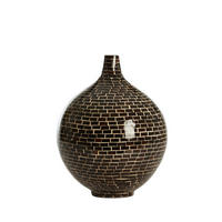 VASE Elorza Braun 28/28/35 cm - Braun, Holz (35cm) - Light & Living