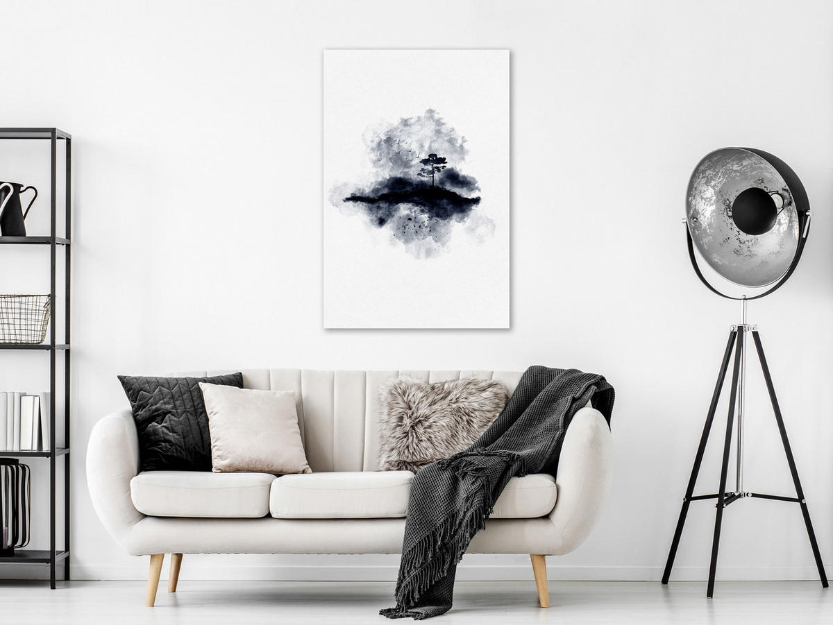 KUNSTDRUCK Schwarz-Weiß 40/60 cm - Schwarz, Textil (40/60cm) - KUNSTLOFT