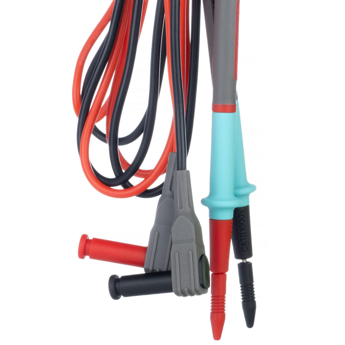 MESSLEITUNG Universal, 1000 V CAT III, 20 A, Nadelspitze 0,4 mm, Silikon, 103 cm, Bananenstecker - Multicolor, Kunststoff/Metall (10/10/10cm)