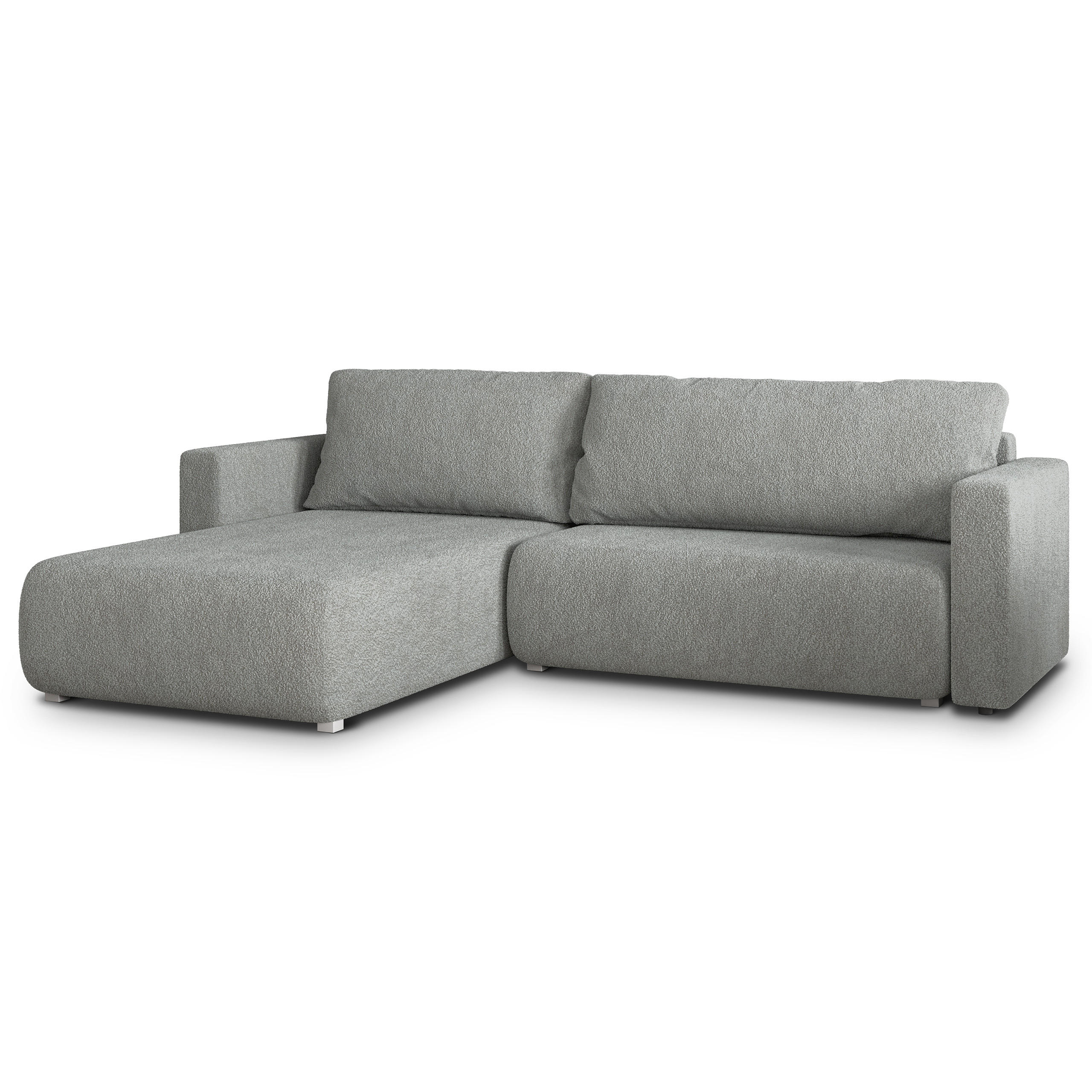 Masseno Ecksofa Hellgrau 265x183 cm