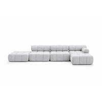 ECKSOFA L-Form XL, Stoff Bouclé Abriamo, Hellgrau, Rechts, Selia L XL - Hellgrau, Holz (380/160cm) - Kaiser Möbel