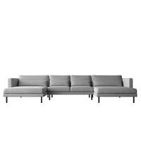 ECKSOFA DANI In U-Form Stilvolles Stoff Verita Grau - Grau, Holz/Textil (174/391cm) - Kaiser Möbel