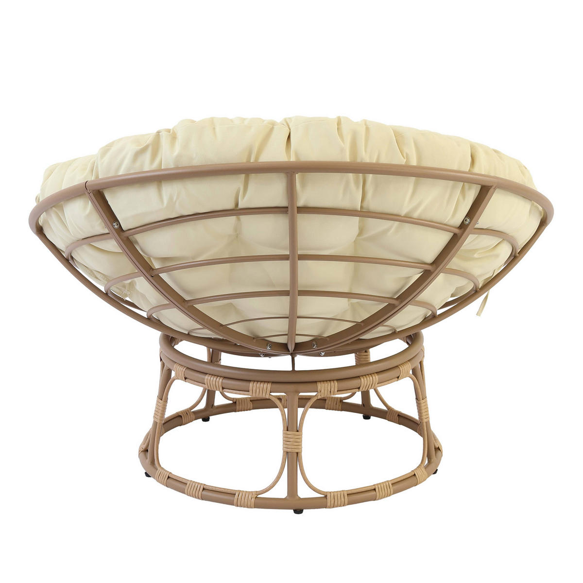 SESSEL mit Kissen, Weiß - Weiß, Holz (104/85/114cm) - Oviala