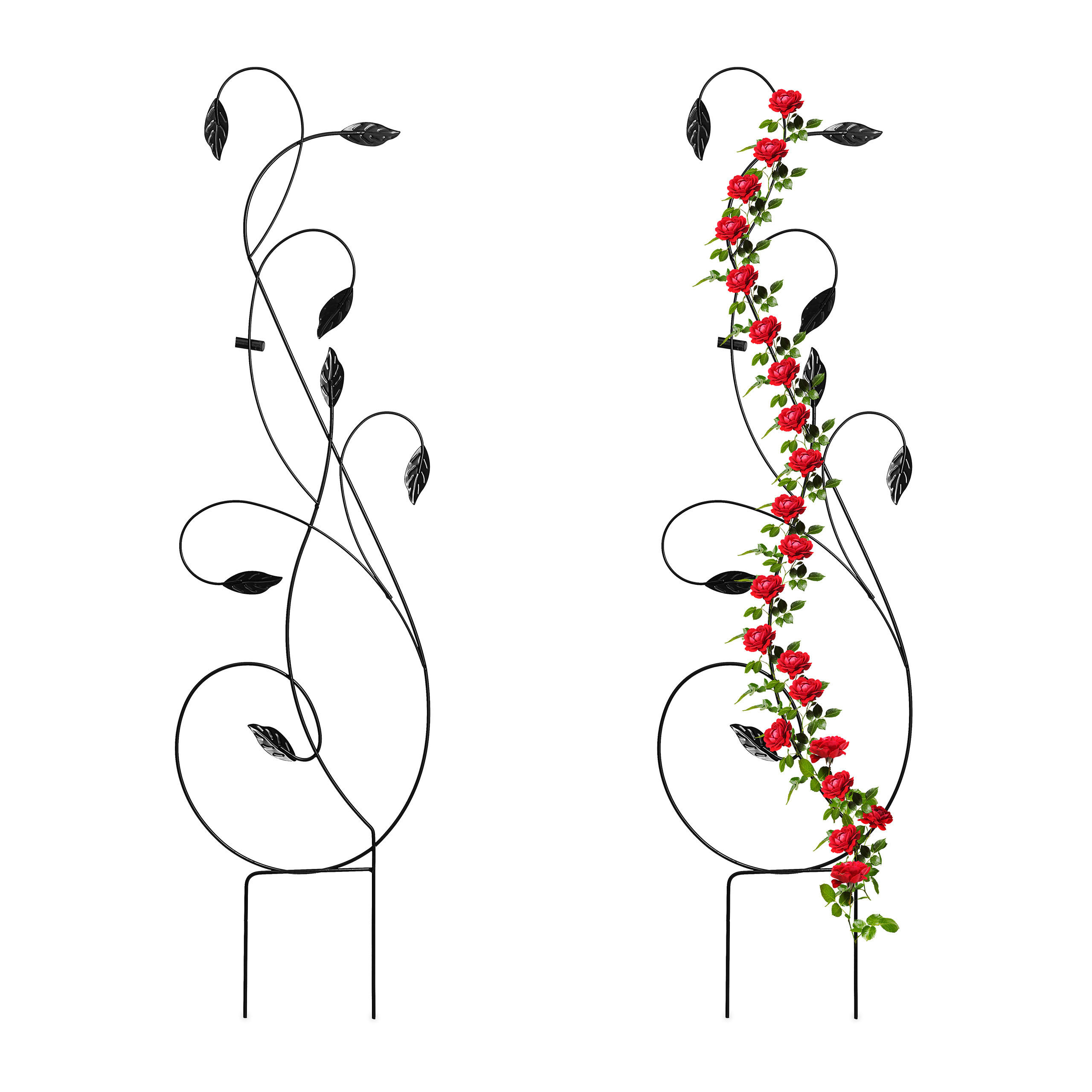 SPALIER Negru set-2 metal 144x39 cm