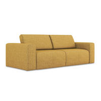 3-SITZER SOFA Strukturstoff Stoff Gelb - Currygelb/Gelb, Kunststoff/Textil (224/80/103cm) - Makamii