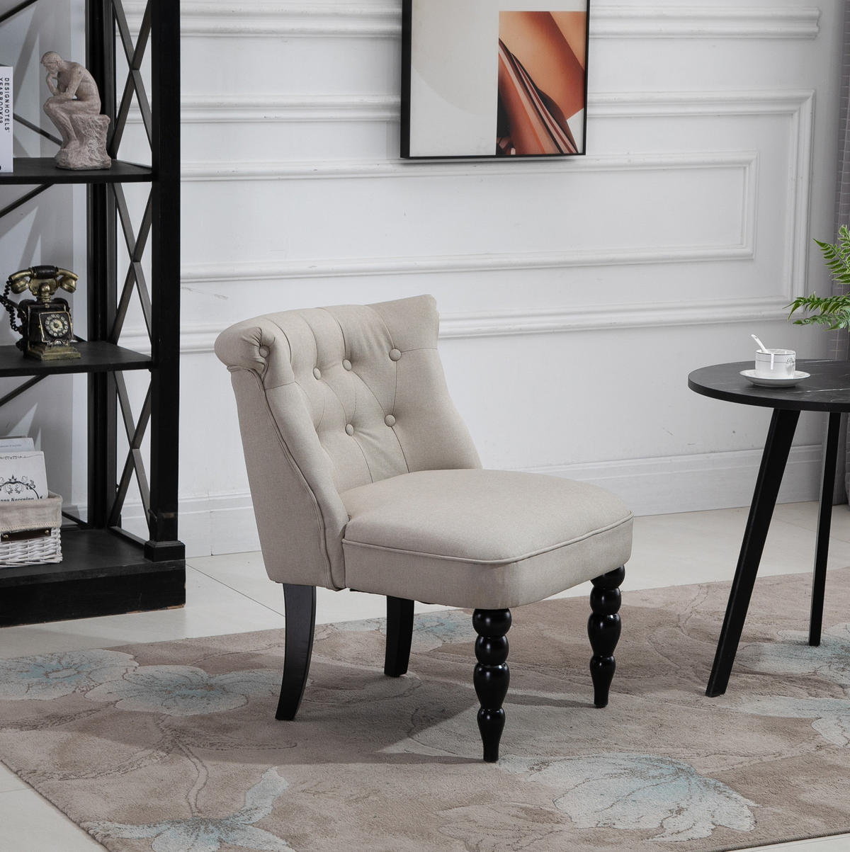 SESSEL 67/78/67 cm Beige aus Linen mit verstellbaren Fußpolstern - Beige, Textil (67/78/67cm) - OKMYHOME