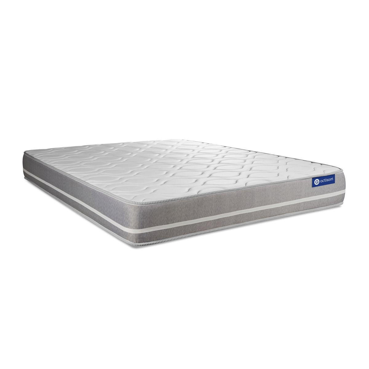 BETT Actimemo touch Memory-Schaum 200 x 200 cm h1 - Kit Bettgestell Grau - Beige/Grau, Karton/Holz (200/200cm) - ACTISOM