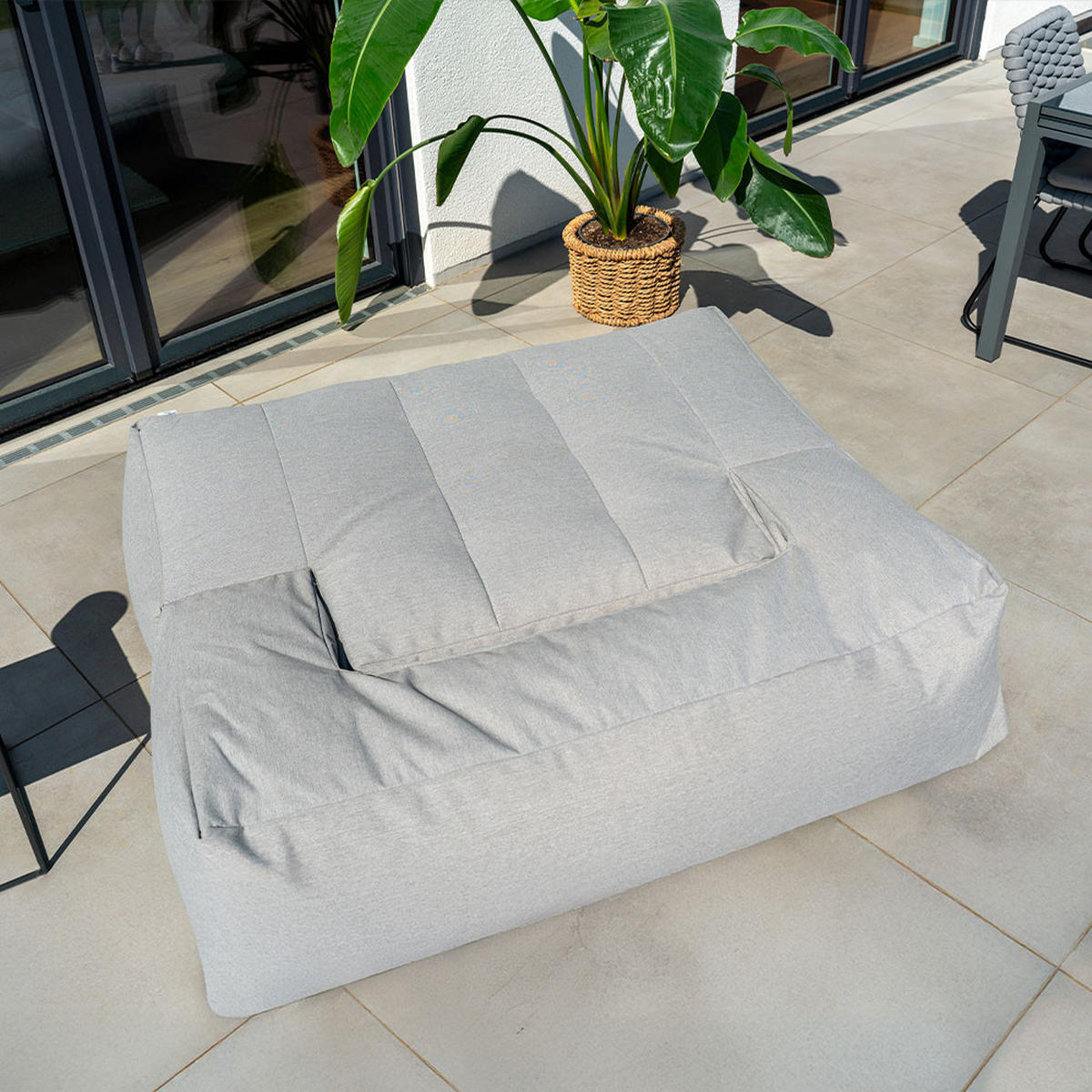 SITZSACK HEAVEN - Hellgrau - Beige, Textil (152/100/76cm) - Home Deluxe