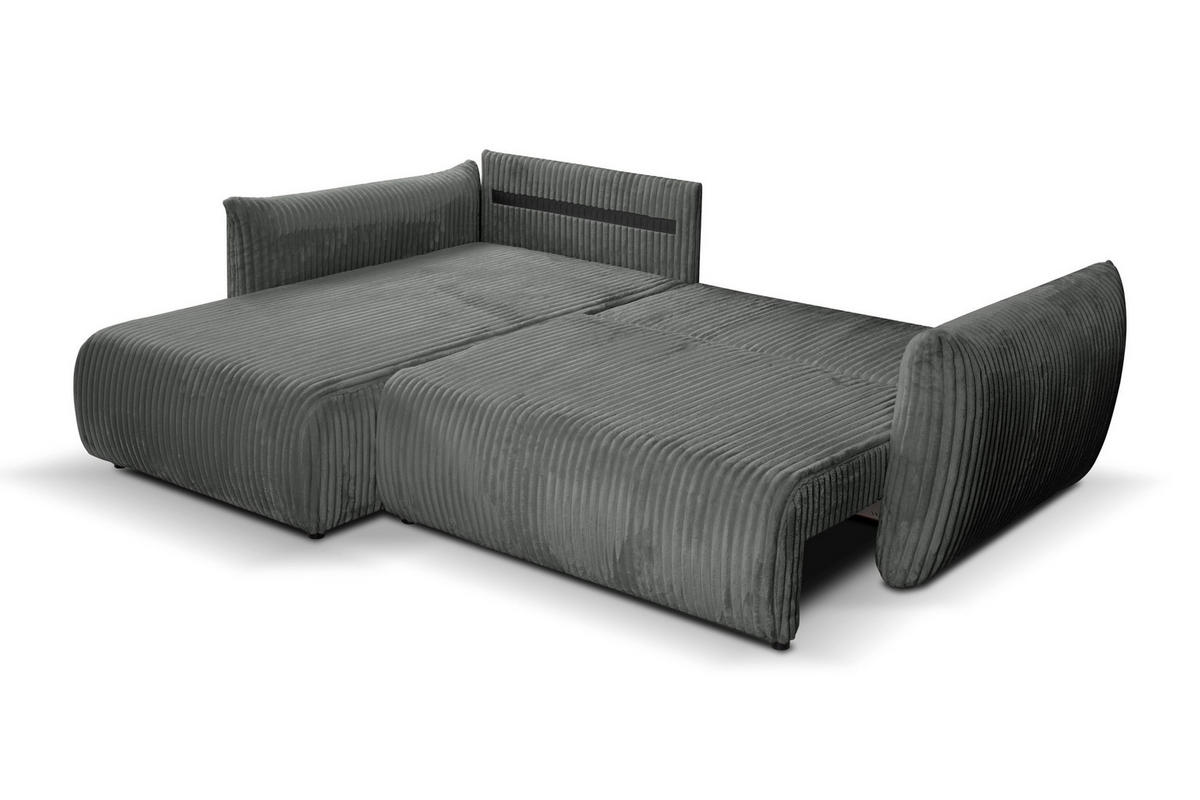 ECKSOFA HALLORA - Grau (Tilia 90) - Grau, Holzwerkstoff (257/177cm) - Möblo