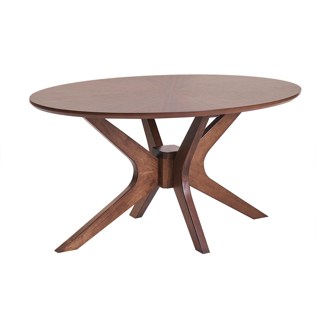 COUCHTISCH Oval Walnuss Dunkel L90 DIELLI - Walnussfarben, Holz (90/60/45cm) - Miliboo