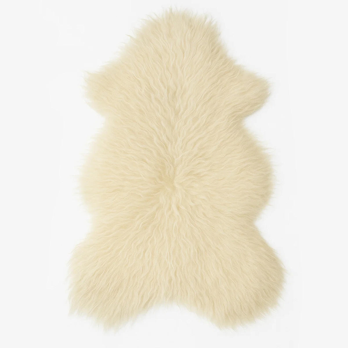 SCHAFFELL Ganzes Island Schaffell Lockig Weiß Natur, ca. 120 cm - Weiß, Fell (70/120cm) - Provellus