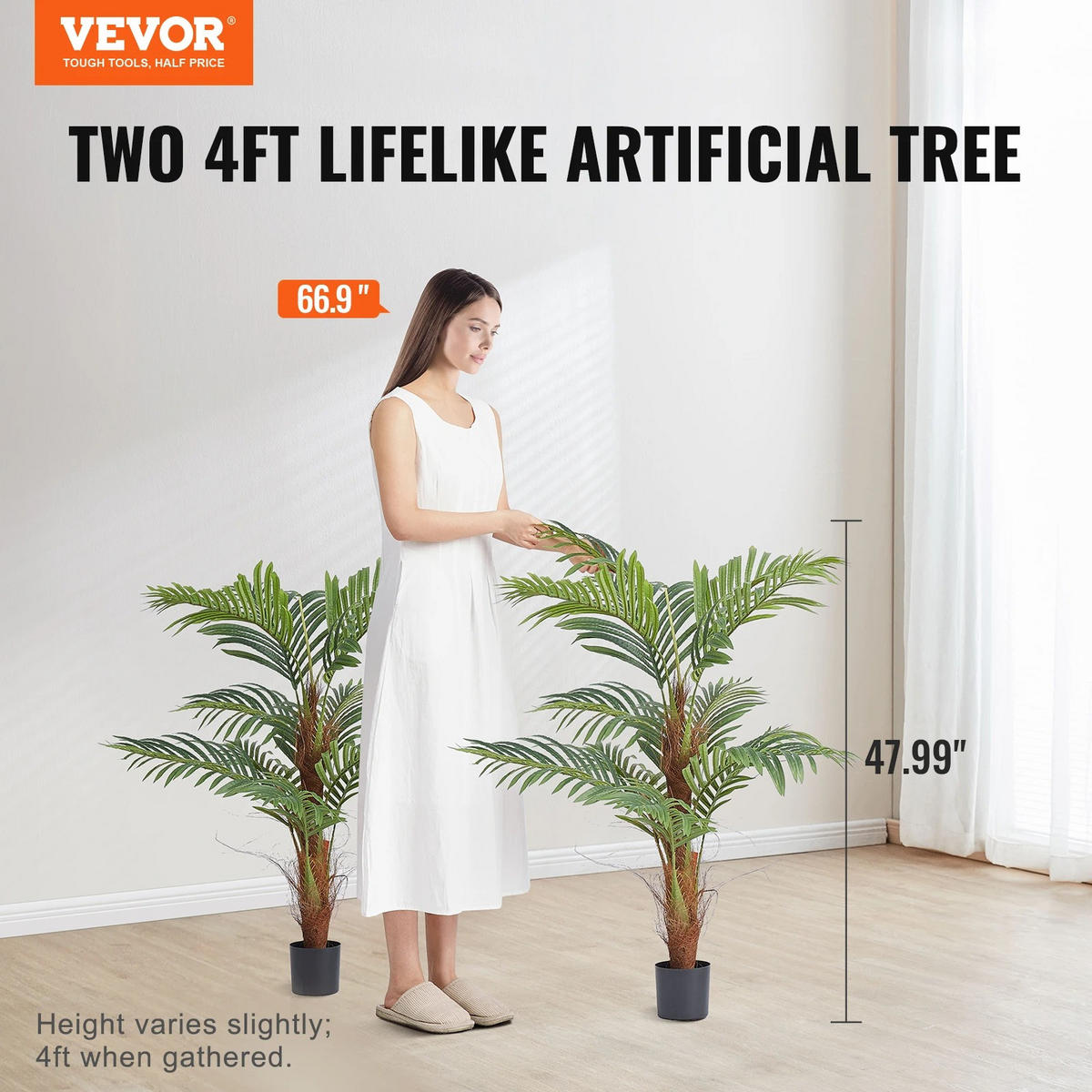 KUNSTPFLANZE Areca Catechu 2er-Set - Grün, Kunststoff (121.9cm) - Kaket