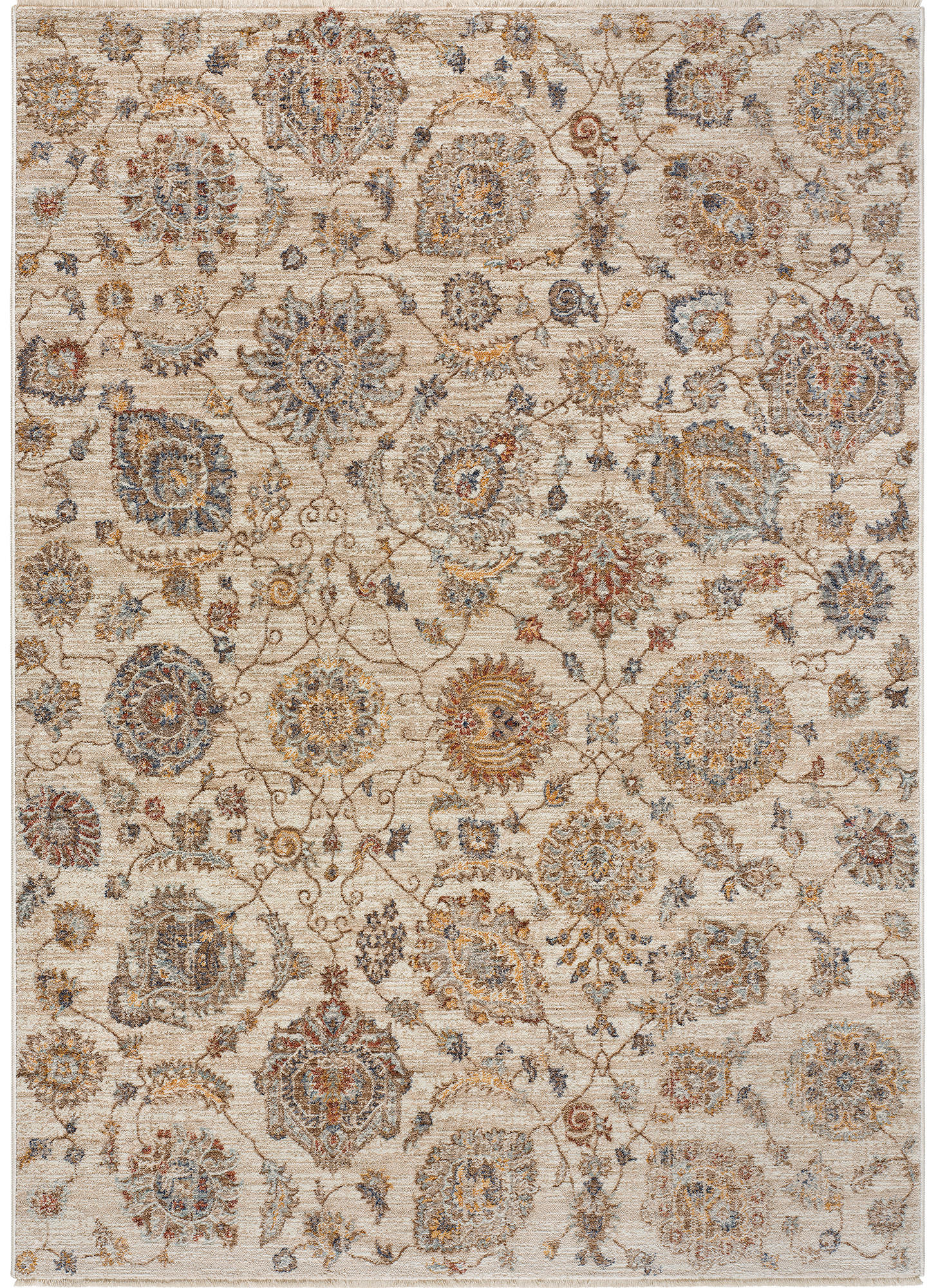 VINTAGE-TEPPICH Beige Samarkand 200/300 cm - Beige/Multicolor, Naturmaterialien/Textil (200/300cm) - Atticgo