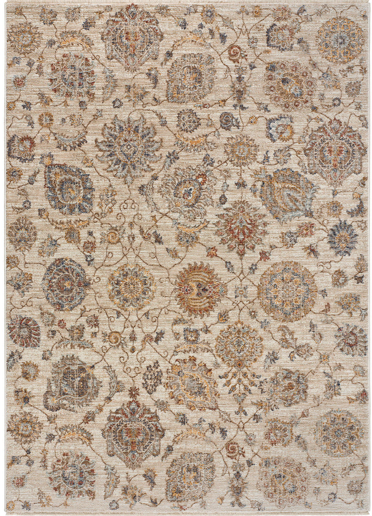 VINTAGE-TEPPICH Beige Samarkand 200/300 cm - Beige/Multicolor, Naturmaterialien/Textil (200/300cm) - Atticgo