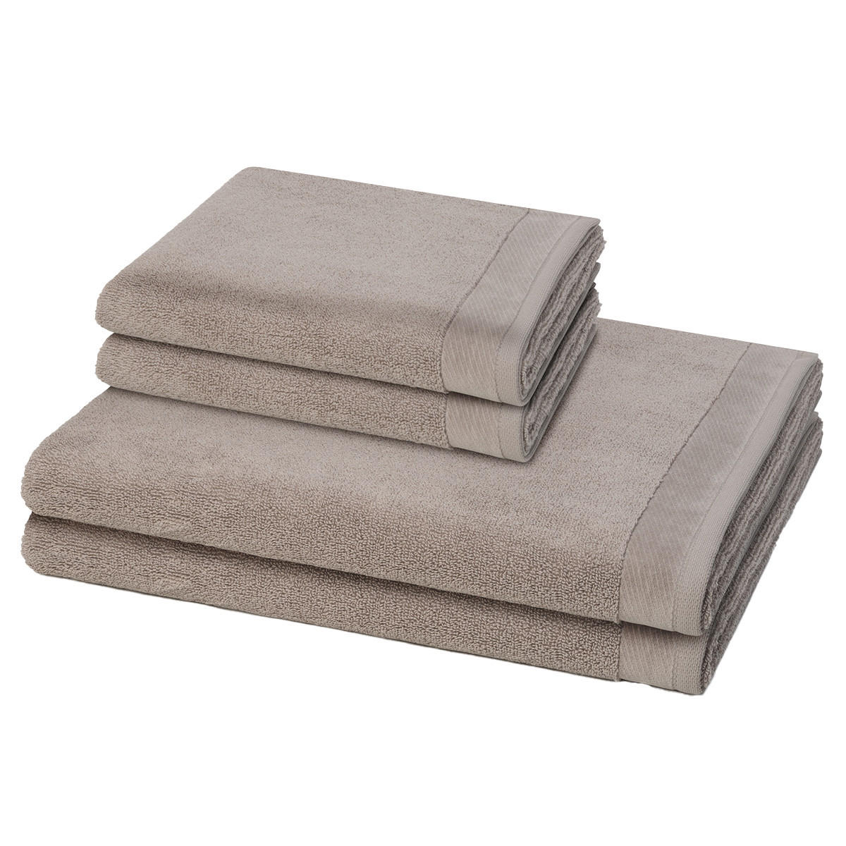 FROTTIERSET Premium 4-teilig - Taupe, Textil (50/100cm) - MÖVE