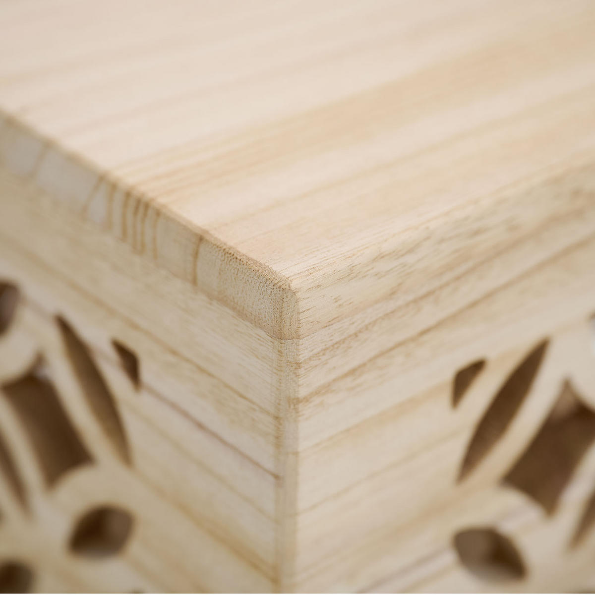 HOCKER Holz Beistelltisch - Braun, Holz (40/40/38cm) - Homestyle4u