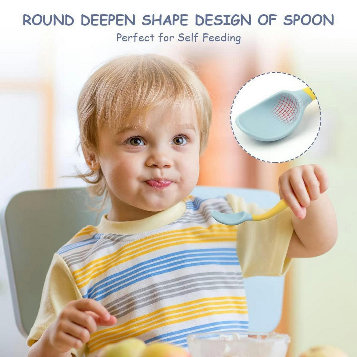 BABYBESTECK 4-teiliges Set BPA-frei Grün Gelb - Multicolor, Kunststoff