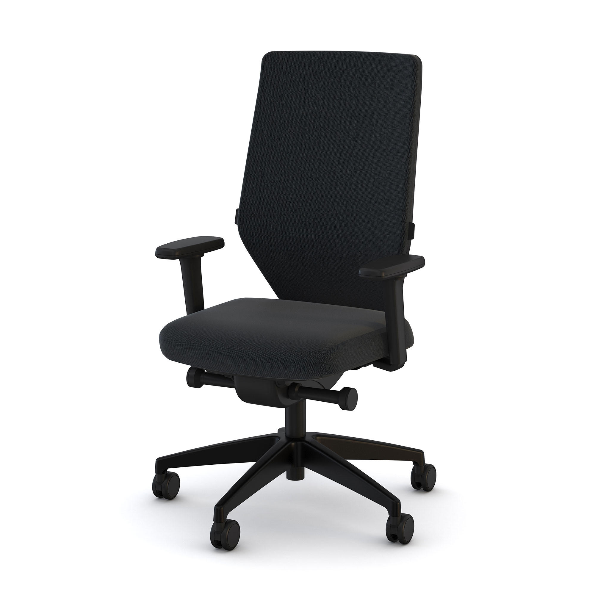DREHSTUHL Bürostuhl Streamo Synchronmechanik mit Polster - Schwarz, Textil (65/116/63.5cm) - ASSMANN