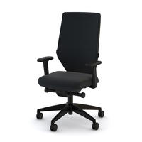 DREHSTUHL Bürostuhl Streamo Synchronmechanik mit Polster - Schwarz, Textil (65/116/63.5cm) - ASSMANN