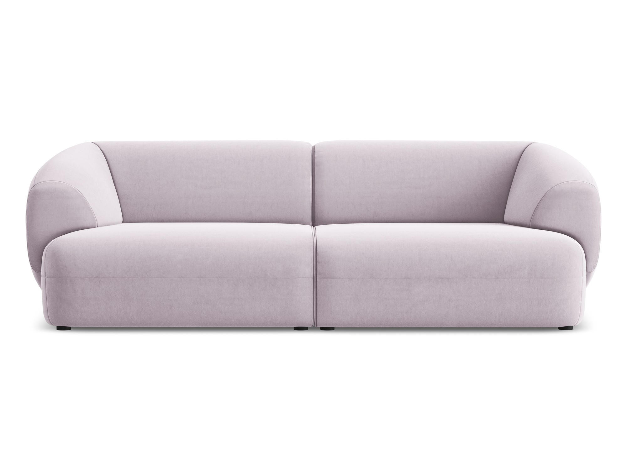 4-SITZER-SOFA Samt Stoff Violett - Lila/Flieder, Kunststoff/Textil (232/81/98cm) - Makamii